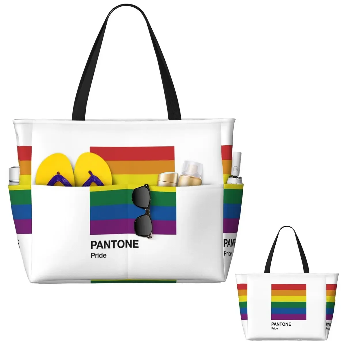 Pantone Prid Beach Tote Bag Sport Gym Yoga Duffle Large Tote Bag Women Travel Bag Fitness bag