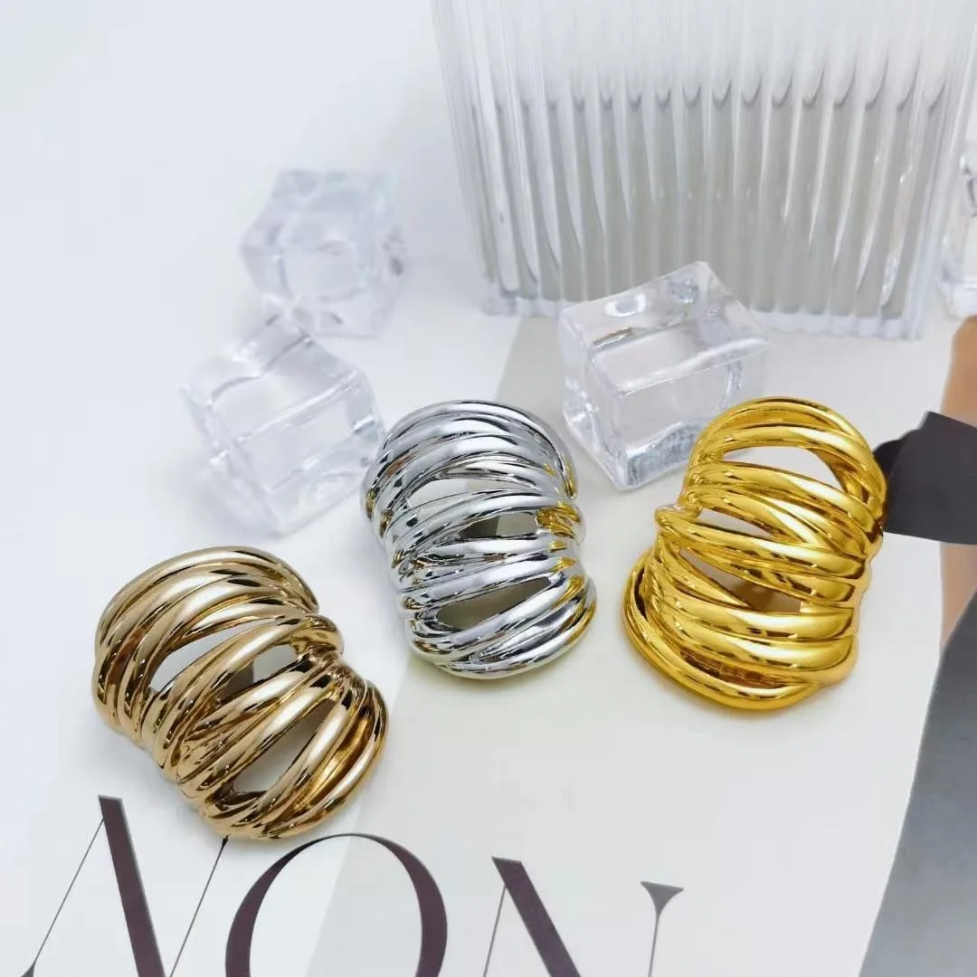 Irregular Shaped Metal Buttons Large Alloy Hand Sew Ornament For Modern Overcoat Decor