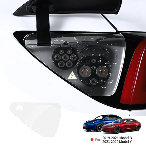 Imagen 2 del producto YZ para Tesla Model 3 Y Highland Juniper 2021-2025 cubierta de puerto de cargador protección impermeable al aire libre cubiertas a prueba de polvo accesorio nuevo
