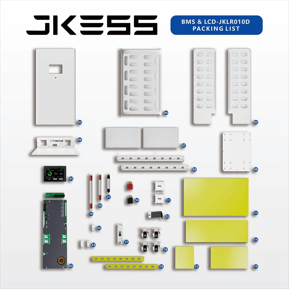 JKBMS Inverter Power Smart BMS V19 BMS 280AH 310AH Battery Kits Pack 280AH Grade A Lifepo4 Battery Family Energy Storage