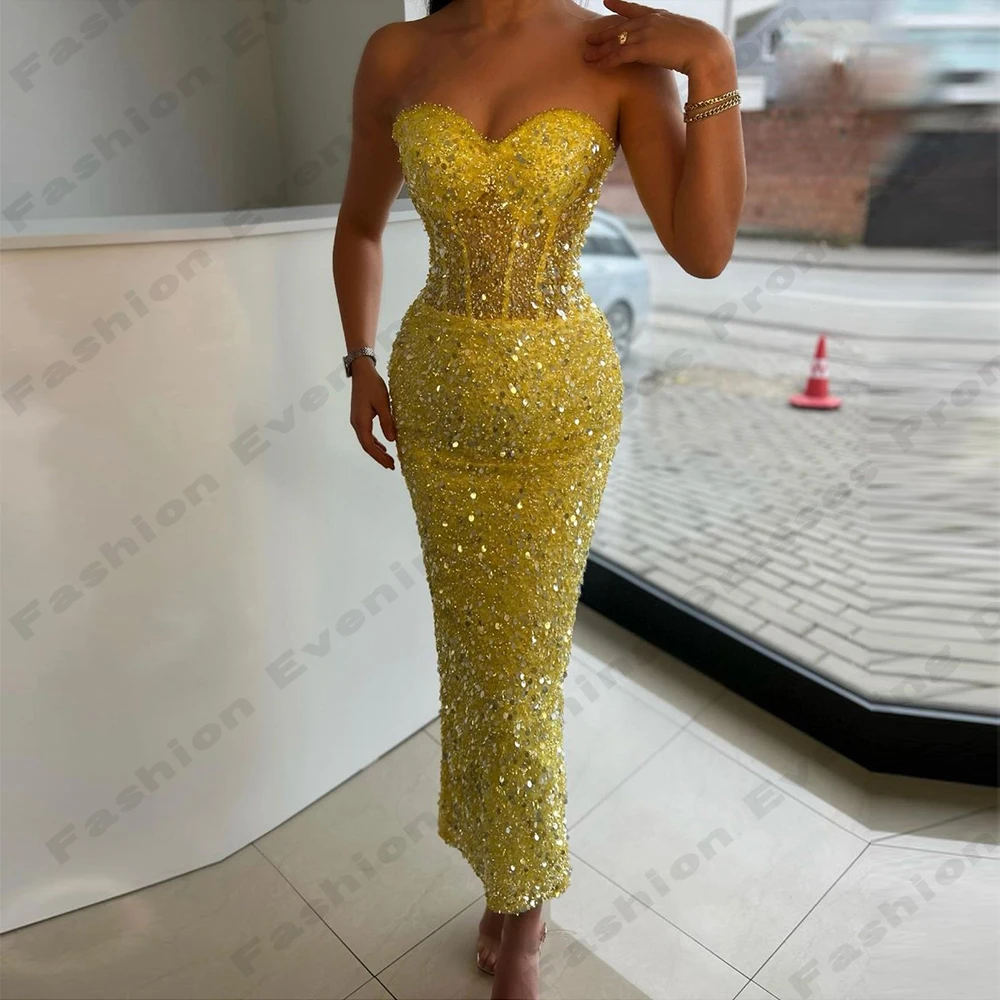 Elegant Slimming Evening Dresses Luxurious Fashion Exquisite Beading Sexy Off Shoulder Sleeveless Party Prom Gowns For Women