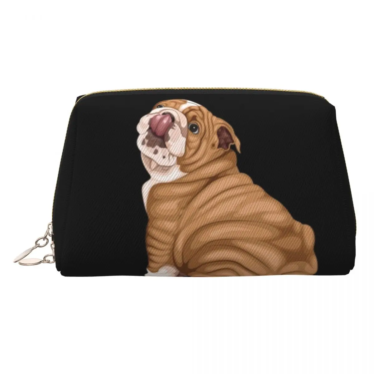 

English Bulldog Women Cosmetic Bags Travel Makeup Organizer Pouch Toiletry Storage Dopp Kit Case
