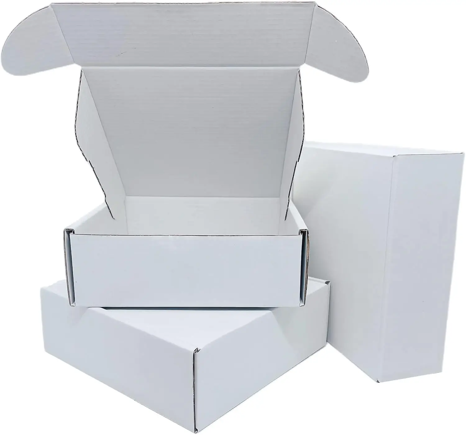 

White Corrugated Boxes 6x6x2 Inch 50 Pack for Small Business Shipping Gift Wrap Storage