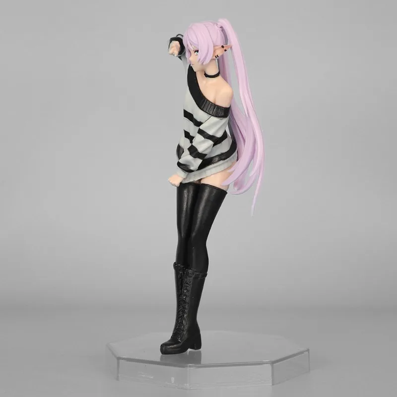 

Frieren: Beyond Journey’S End Hot New Anime Figure Sweater Cute Girl Standing Posture Action Statue Toys Collectible Gifts