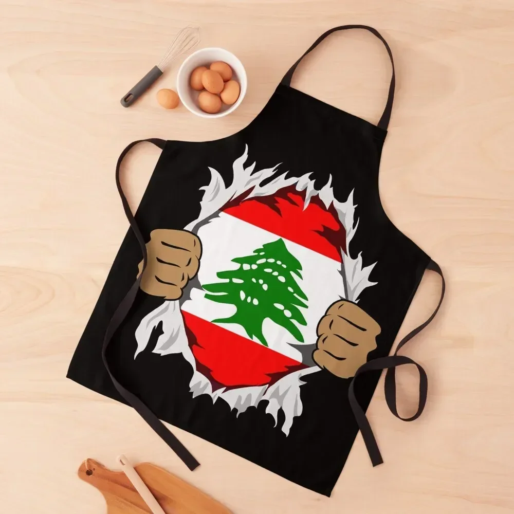 

Lebanon Flag Lebanese Roots Gift Apron Kitchen Utensils Kitchen Front cooks clothes For Kitchen Women Apron