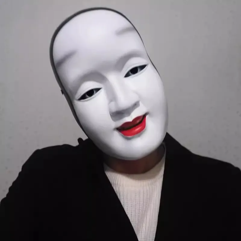 

Resin Noh Mask Japan Classic Funny Full Face Ghost Masks Halloween Show Masquerade Party Decorate Collectibles