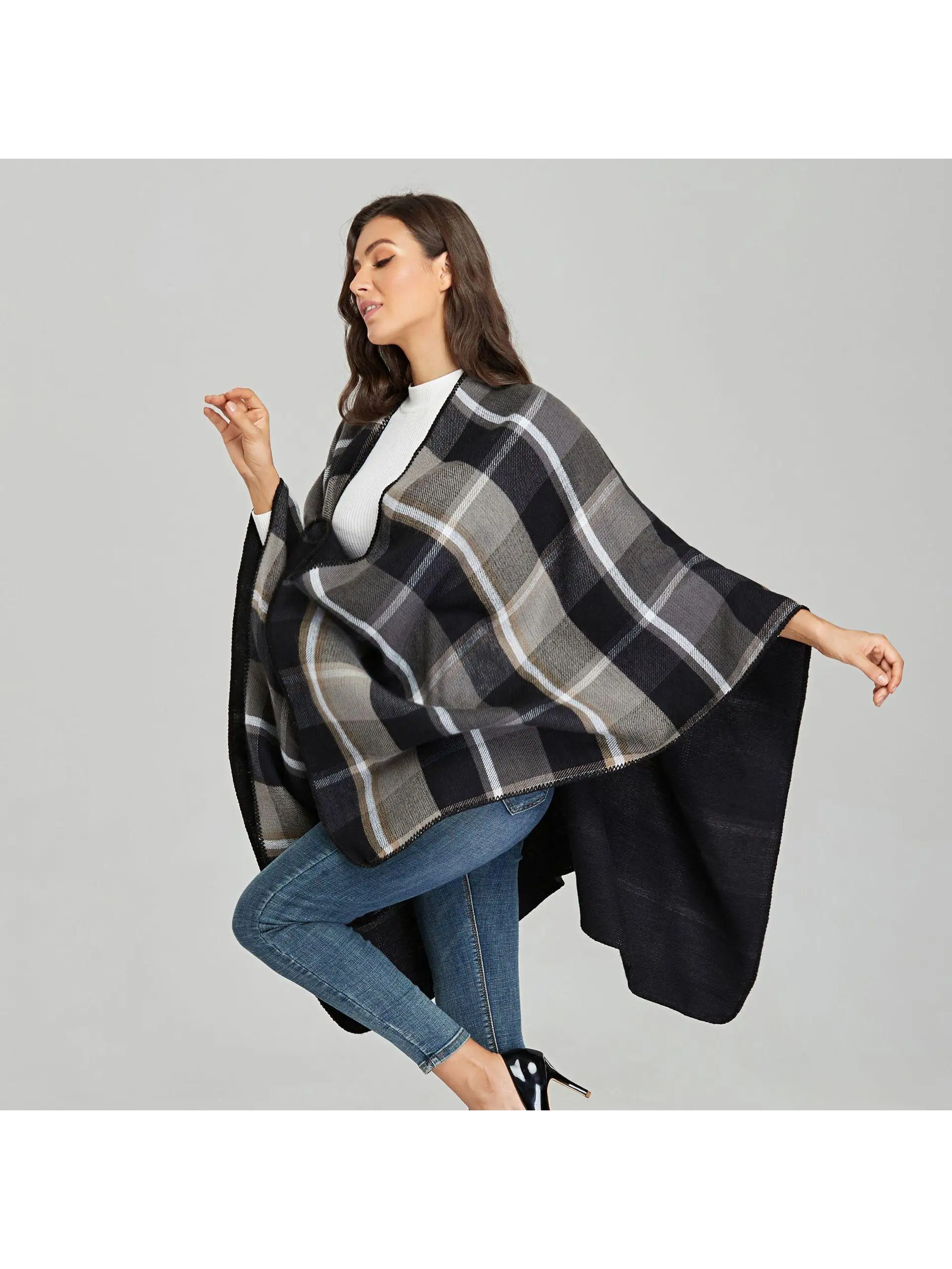 

Classic Plaid Camere Imitation oulder awl Wrap Blanket Sle Spring Autumn Season New Arrival from China