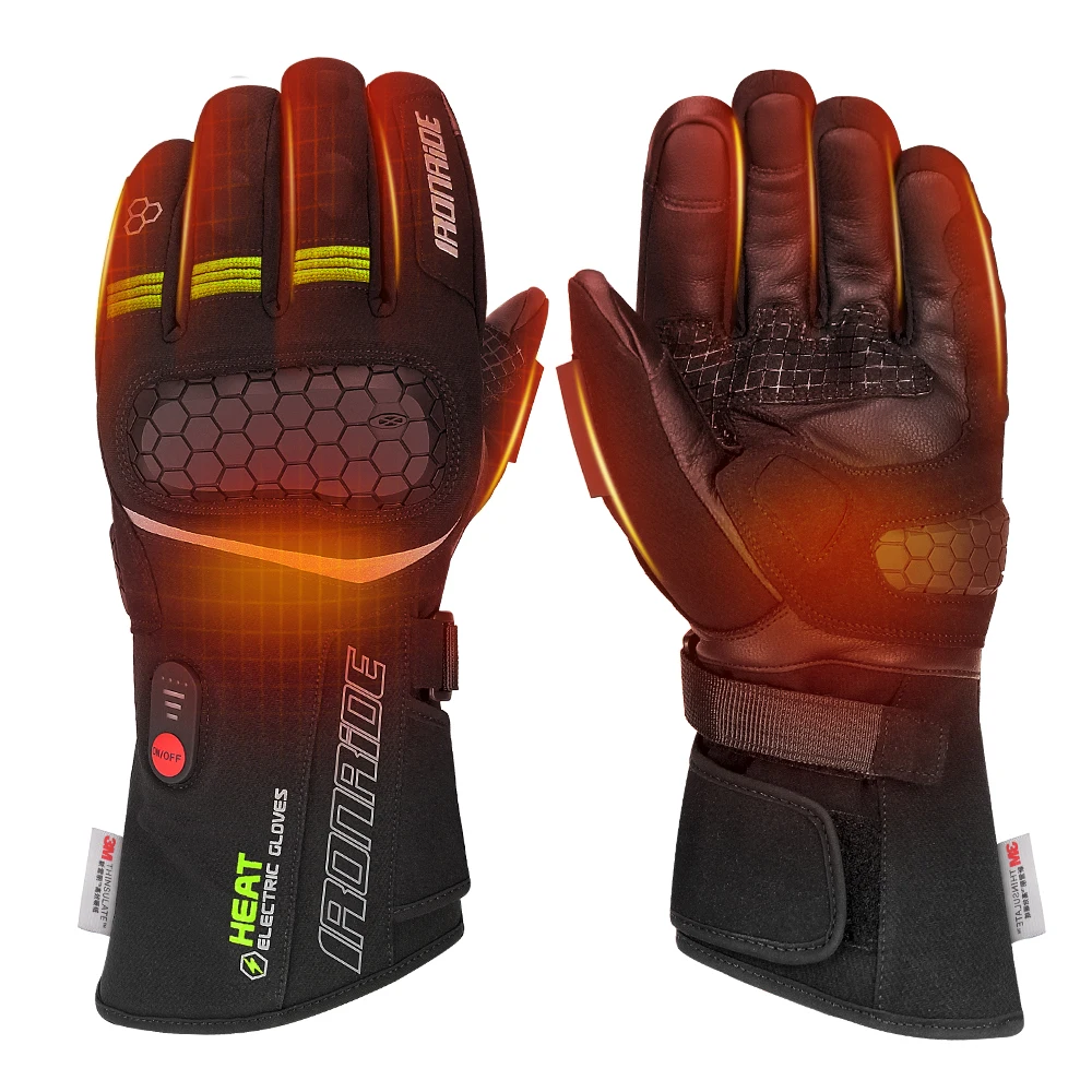 

Heated Gloves Winter Motorcycle Heating Gloves Waterproof Wear Resistant Touch Screen Snowmobile Skiing Gloves