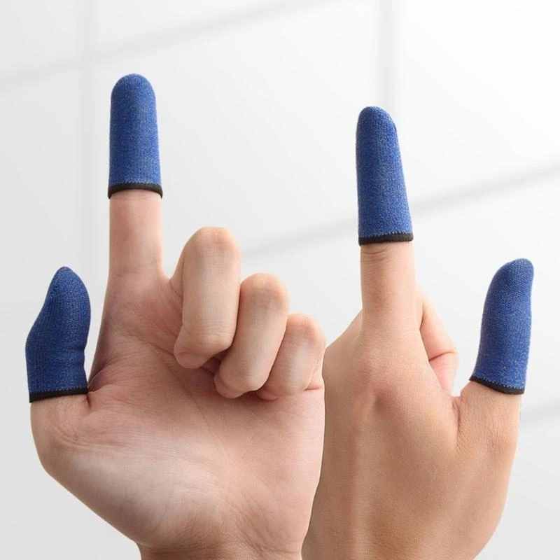 10 pçs jogo móvel luvas de ponta do dedo para pubg gamer sweatproof anti-deslizamento tela de toque manga de dedo respirável capa de dedo de jogo