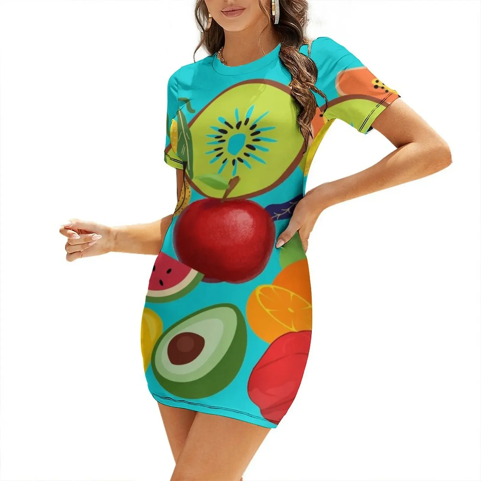 

I LOVE FRUIT Short-Sleeved Dress Clothing Women's summer dress summer dresses fairy dress