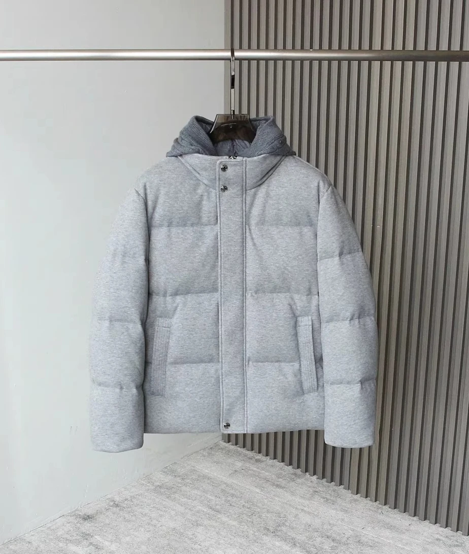 

LP 25aw Soft and Comfortable Hooded Knitted Down Jacket