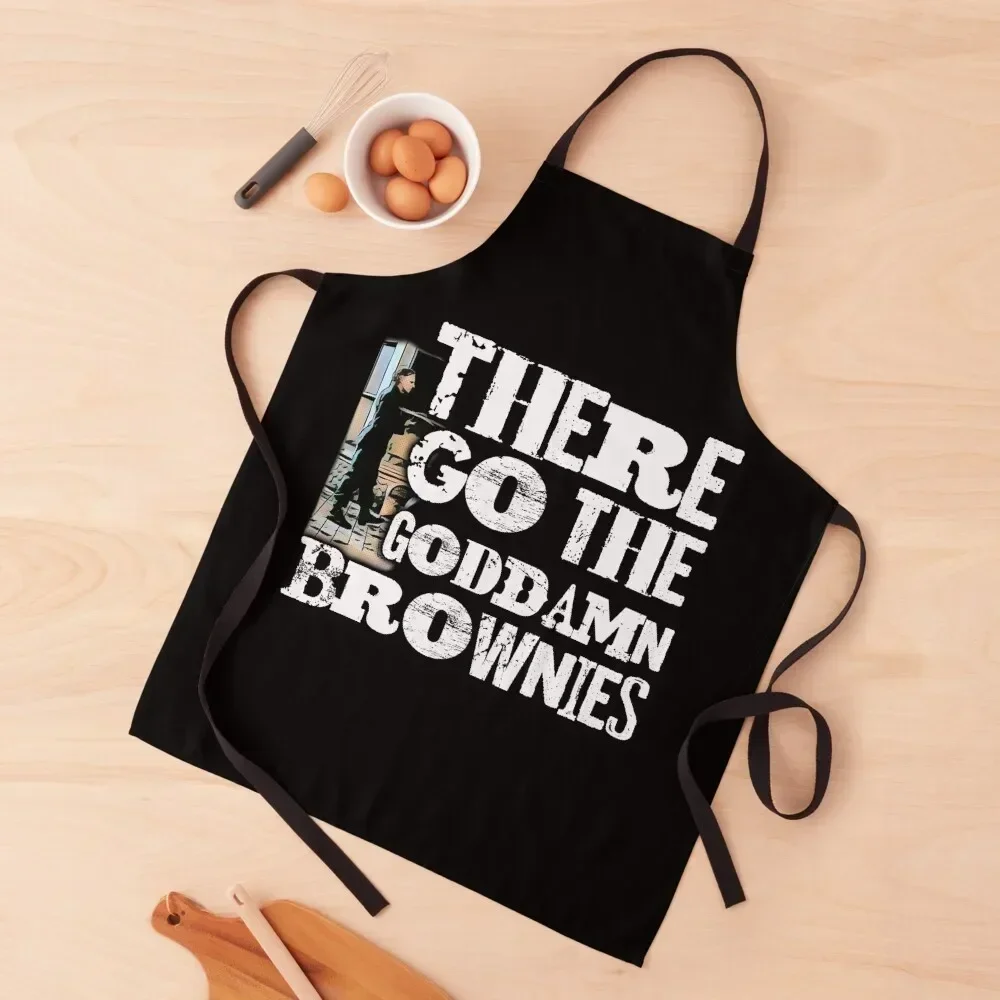 there go the Goddamn Brownies Apron For Home Accessories waiter Things For Kitchen Home and kitchen products Apron