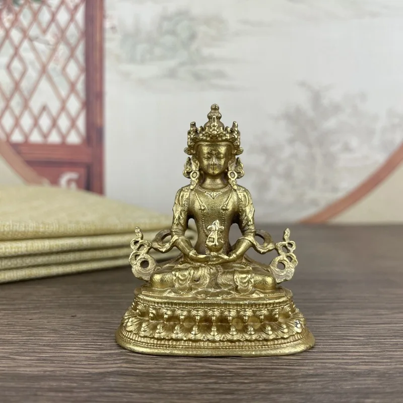 

Tibetan Style Small Buddha Ornament Home Decorative Crafts Alloy Buddha Statue Eight One Style