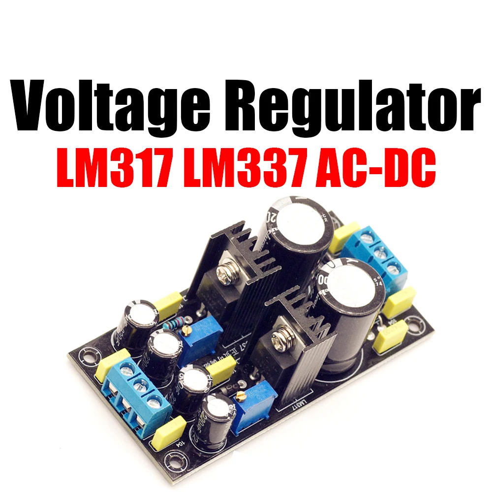 Positivo e Negativo Regulador de Tensão de Potência Módulo Ajustável Amplificador de Áudio Lm317 Lm337 ca para dc 5v 6v 9v 12v 15v 19v 24v