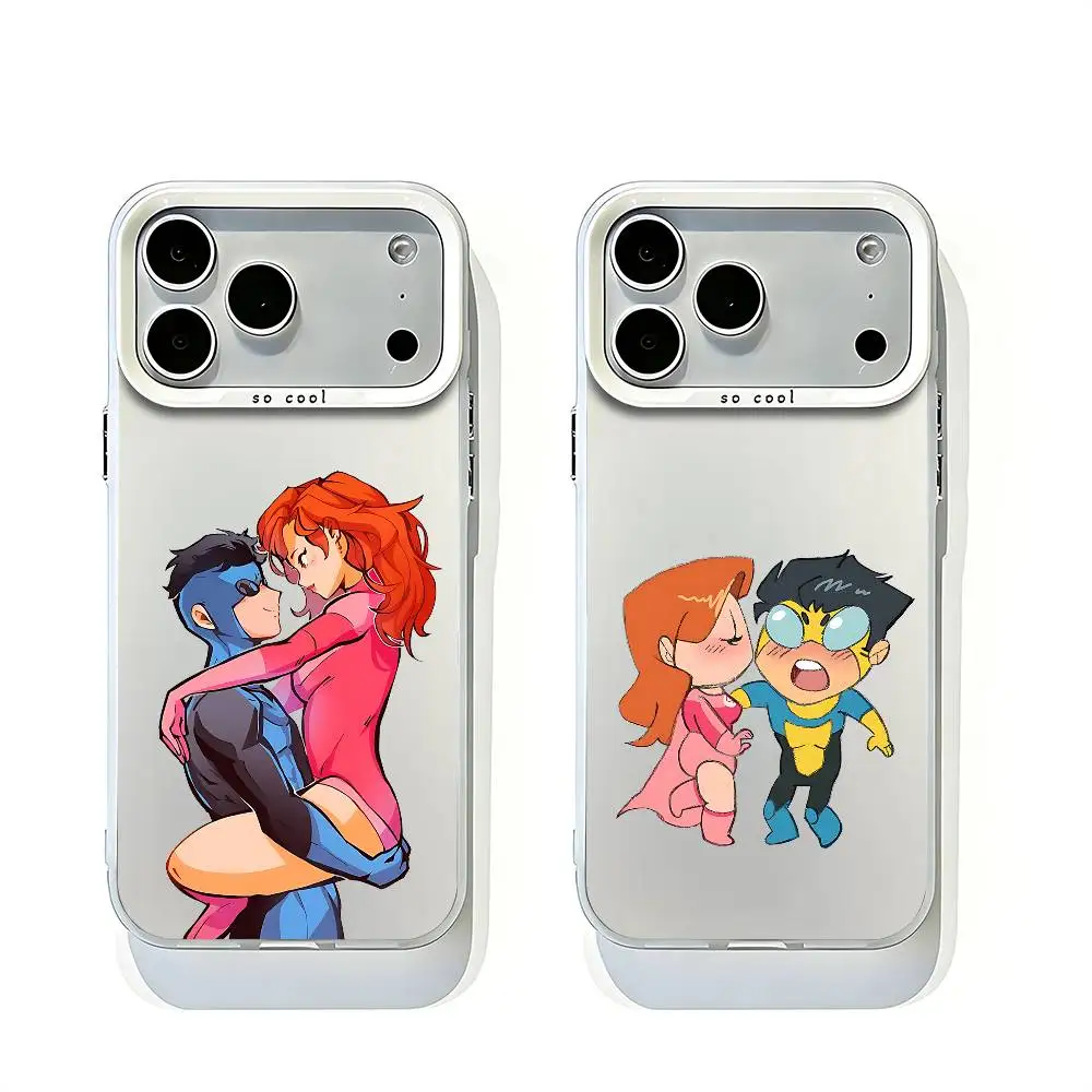 

Eve Mark I-InvincibleS MarkEve White Matte Large Lens Frame Cover For iPhone 12 11 14 13 17 16 15 Pro Max Mini Plus E