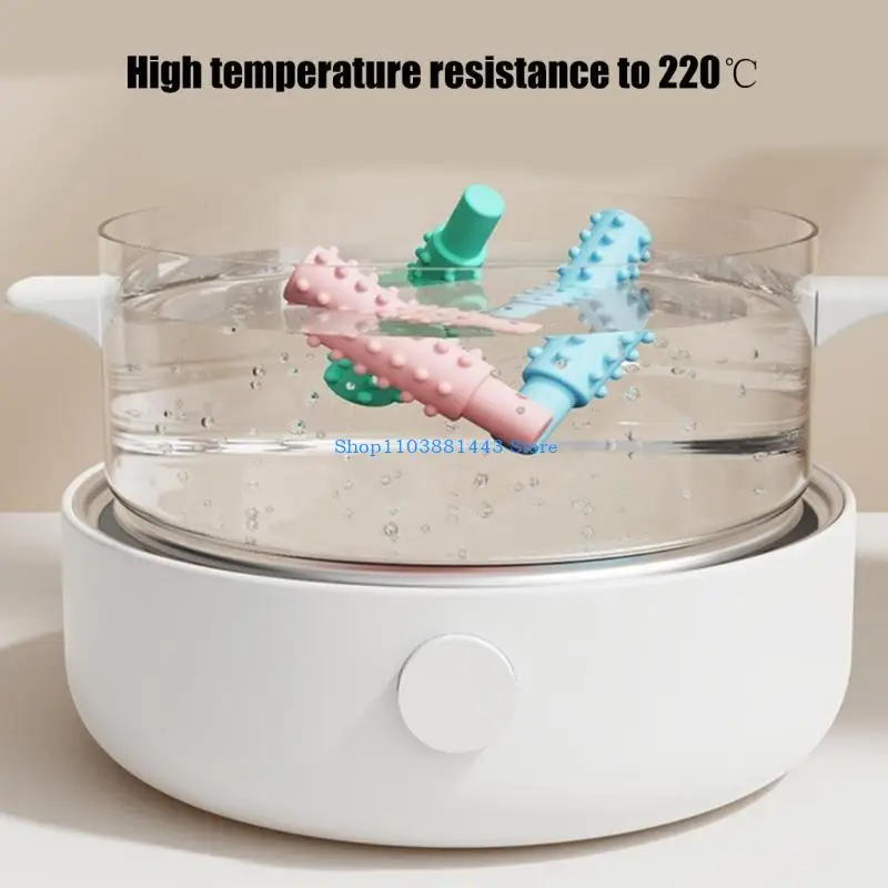 Q6RE مدلك اللثة السيليكون الصديق للأطفال لراحة التوحد ومقاومة الحرارة #1