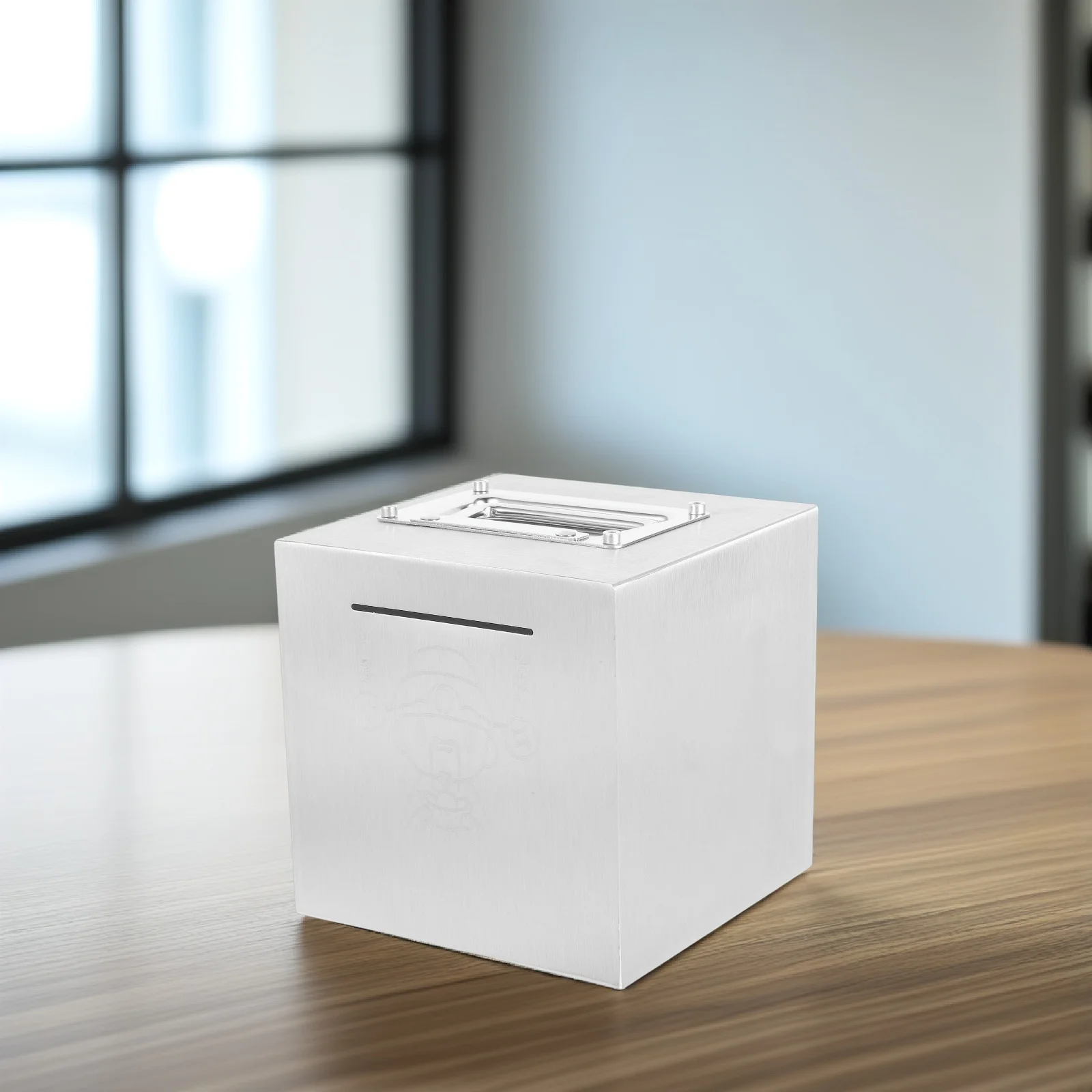 

Stainless Steel Piggy Bank Portable Money Box for Adults Women Safe Savings Compact Travel Container