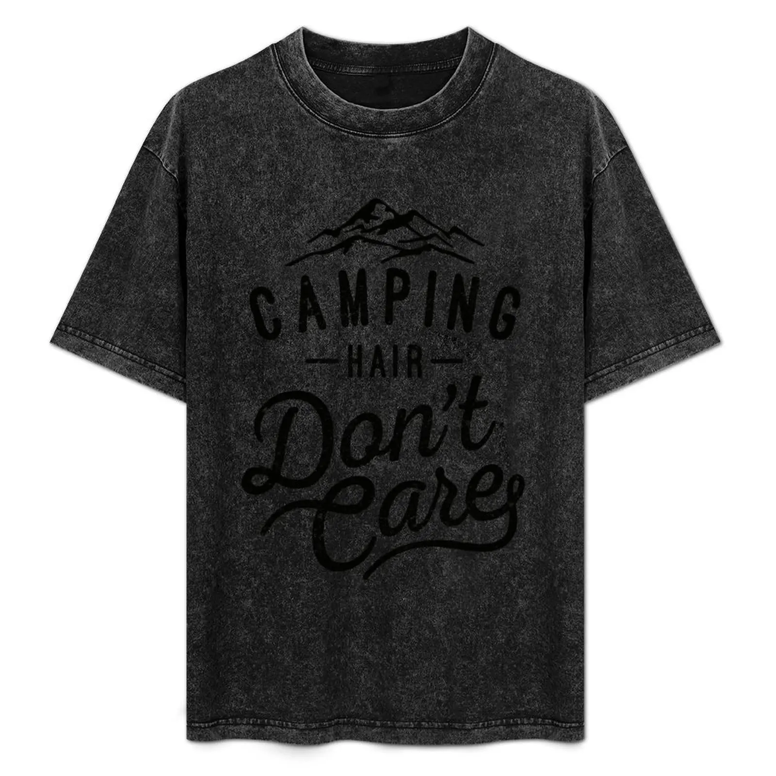 

Camping Hair Don't Care T-Shirt Classic Print Short Sleeve Shirt