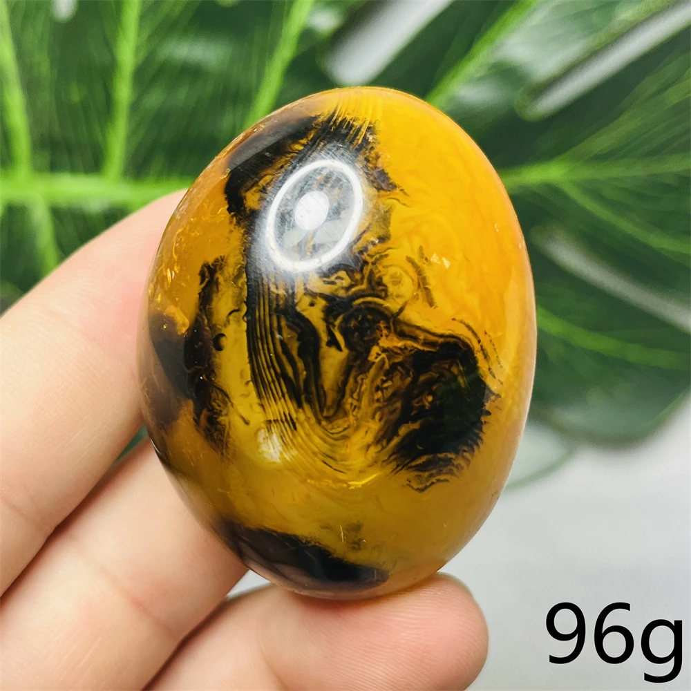 Pierre précieuse naturelle bourdon Agate pierre de palmier polie à la main décoration de pièce de maison sorcellerie autel prière pierre spirituelle guérison