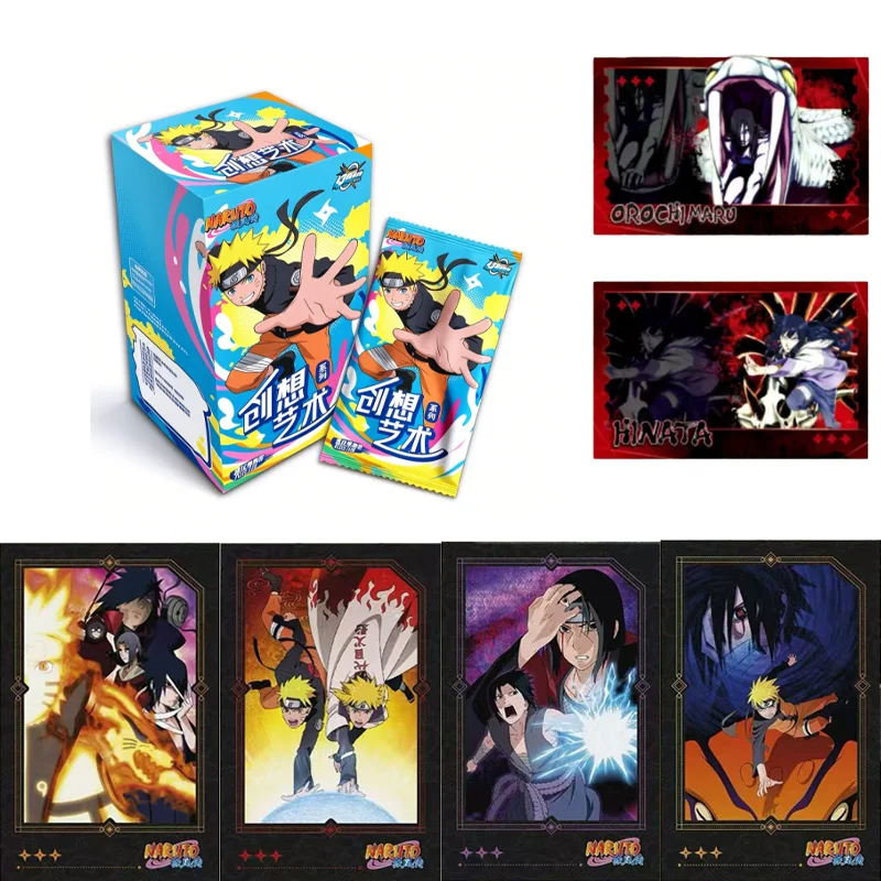 Genuine Naruto Shippuden‌ Cards Overseas Online Version Creative Art Polaroid Little Card  Uchiha Sasuke Collection Cards Toys