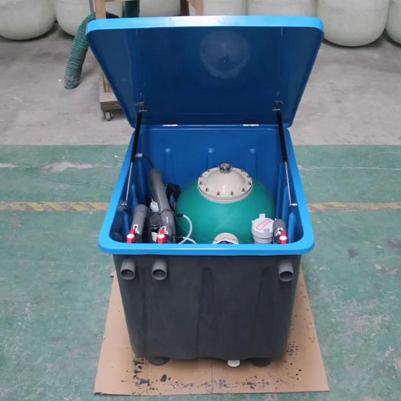 Manual Underground All-in-One Pool Filter Unit With Built-in Chemical Feeder Buried Installation For Villa Pool