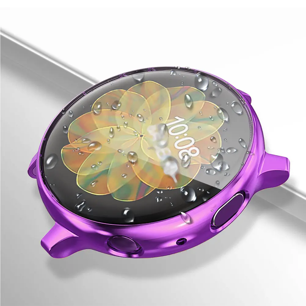 Electroplate Watch Case Protective Cover Side Corner Protection for 2 Purple 40Mm Smartwatch view 4