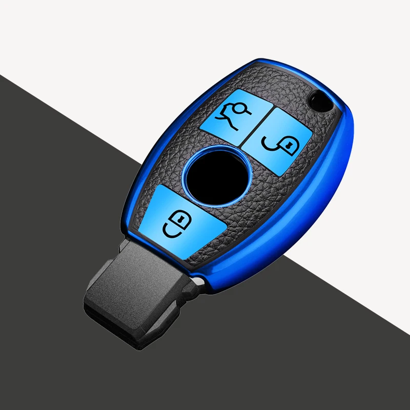 Shell Fob For Mercedes Benz A C E S Class GLS GLA GLK GLC CLS CLA W204 W221 W212 W205 W176 W463 TPU Car Smart Key Case Cover