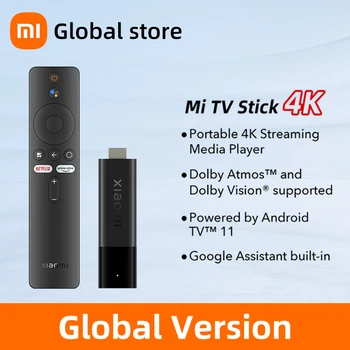 شاومي-عصا تلفاز ذكية ، 4K ، أندرويد 11 ، وسائط بث محمولة ، متعددة اللغات ، BT5.0 ، تلفزيون دنجل في المخزون ، إصدار عالمي ، متوفر