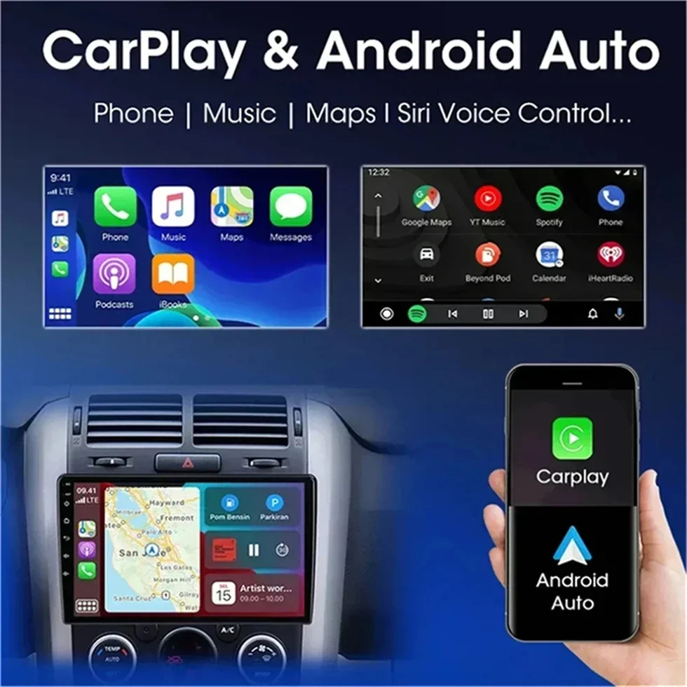 8GB+128GB 4G Carplay 2Din Android 13 Car Radio GPS for Mercedes Benz X164 GL Class ML W164 ML500 AutoRadio DSP IPS Screen