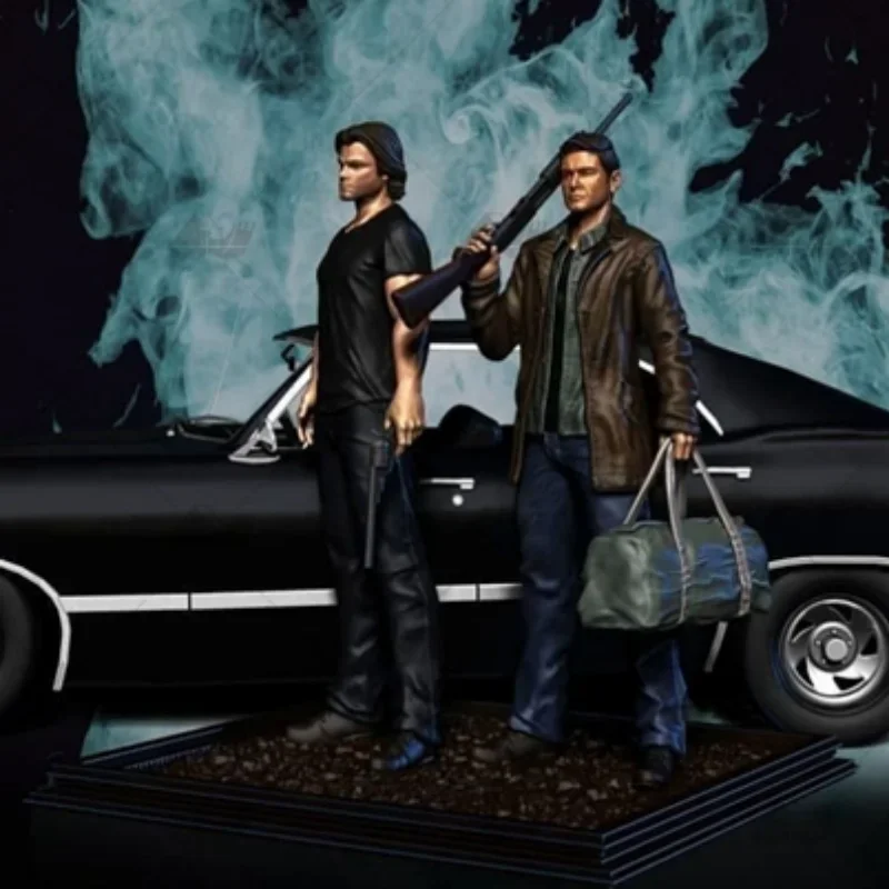 1/24 Scale 75mm Resin Figure Model Kit Supernctural Sam and Dean Assemble Miniature Unassembled and Unpainted Diorama Toy