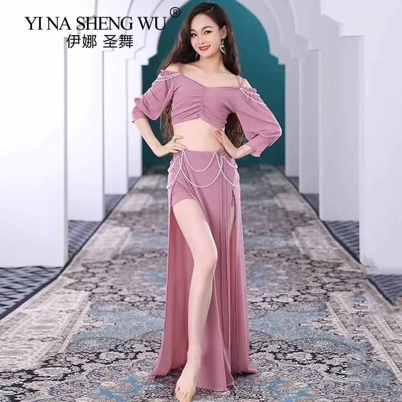 

Костюм для тренировок по восточным танцам, профессиональный, сексуальный, с длинной юбкой, для выступлений, элегантная женская танцевальная одежда, новинка 2026 года