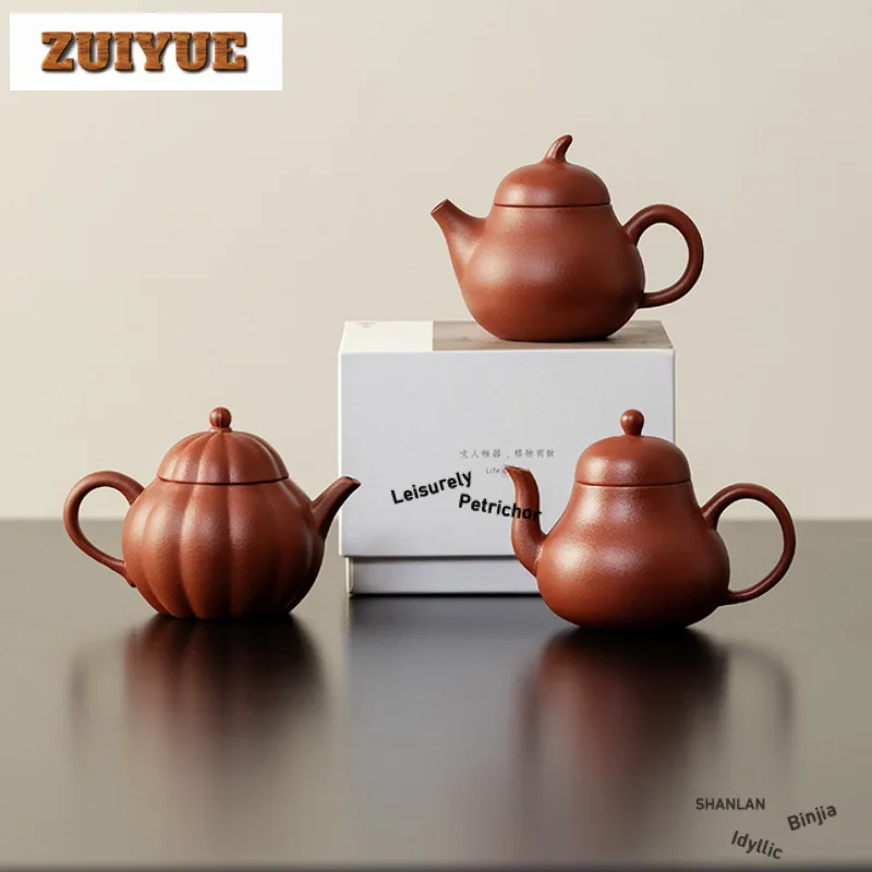 خام تشو الطين الأرجواني الطين إبريق الشاي الإبداعية الشاي Infuser وعاء الشاي تمرغ غلاية مع مصفاة لوازم الشاي الحلي الحرفية #1