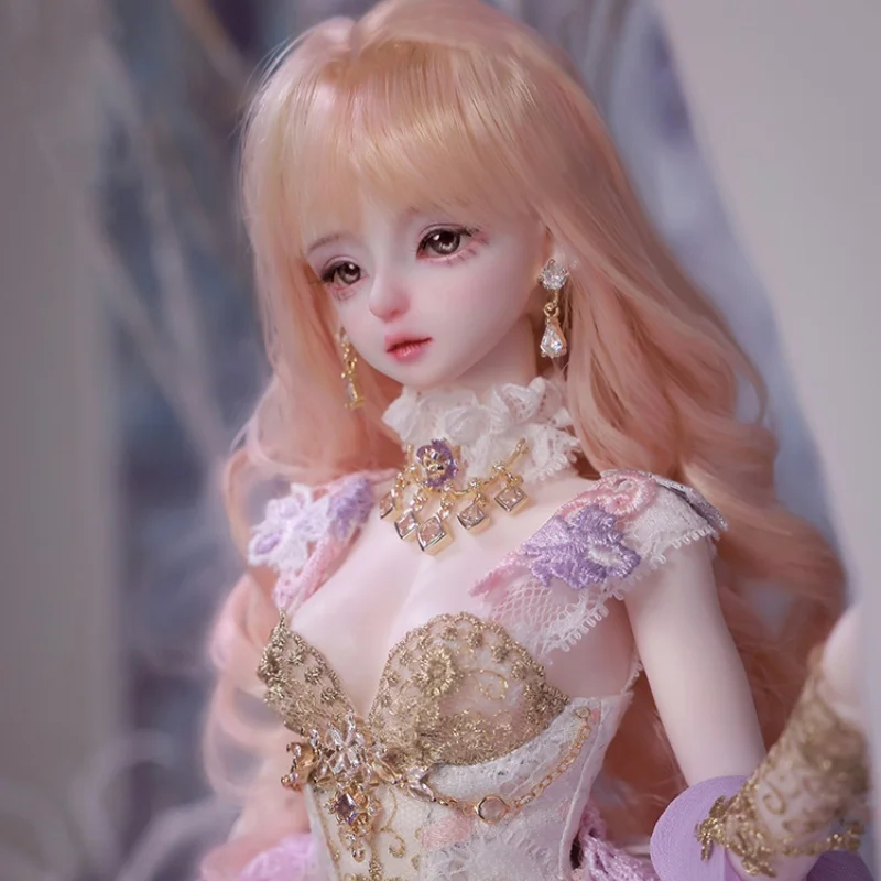 Euterpe1/4BJD Doll FullSet with Garnet Body Messenger of Spring Fantasy Violet Romantic Court Style Resin Art Ball Jointed Doll