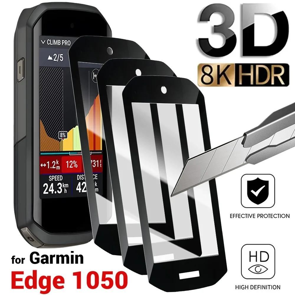 1-3 szt. Zakrzywione szkło hartowane 3D do Garmin Edge 1050 GPS Rowerowy Stoper Ochraniacz Ekranu Folia Anty-Zarysowa do Edge 1050