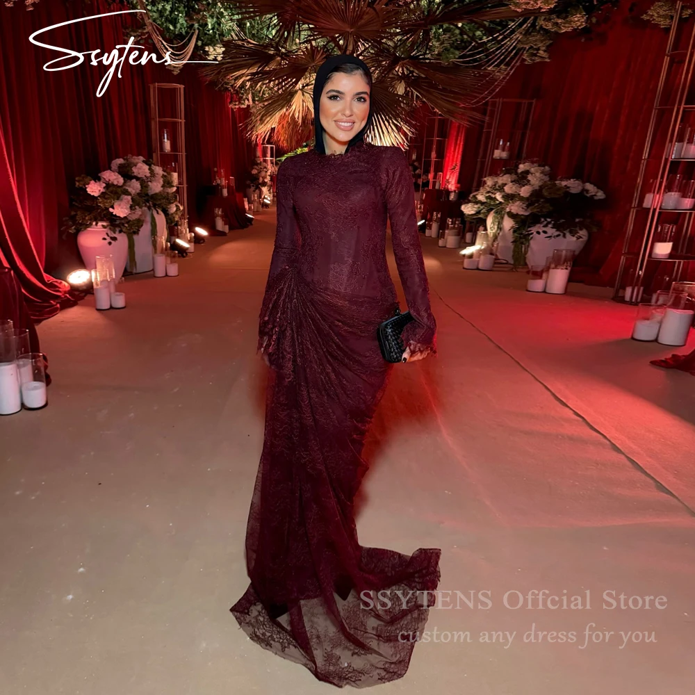 

SSYTENS Party Dress for Wedding Dress Large Sizes Elegant Party Dresses Woman Wedding Customized Lace Sexy Mermaid Evening Dress