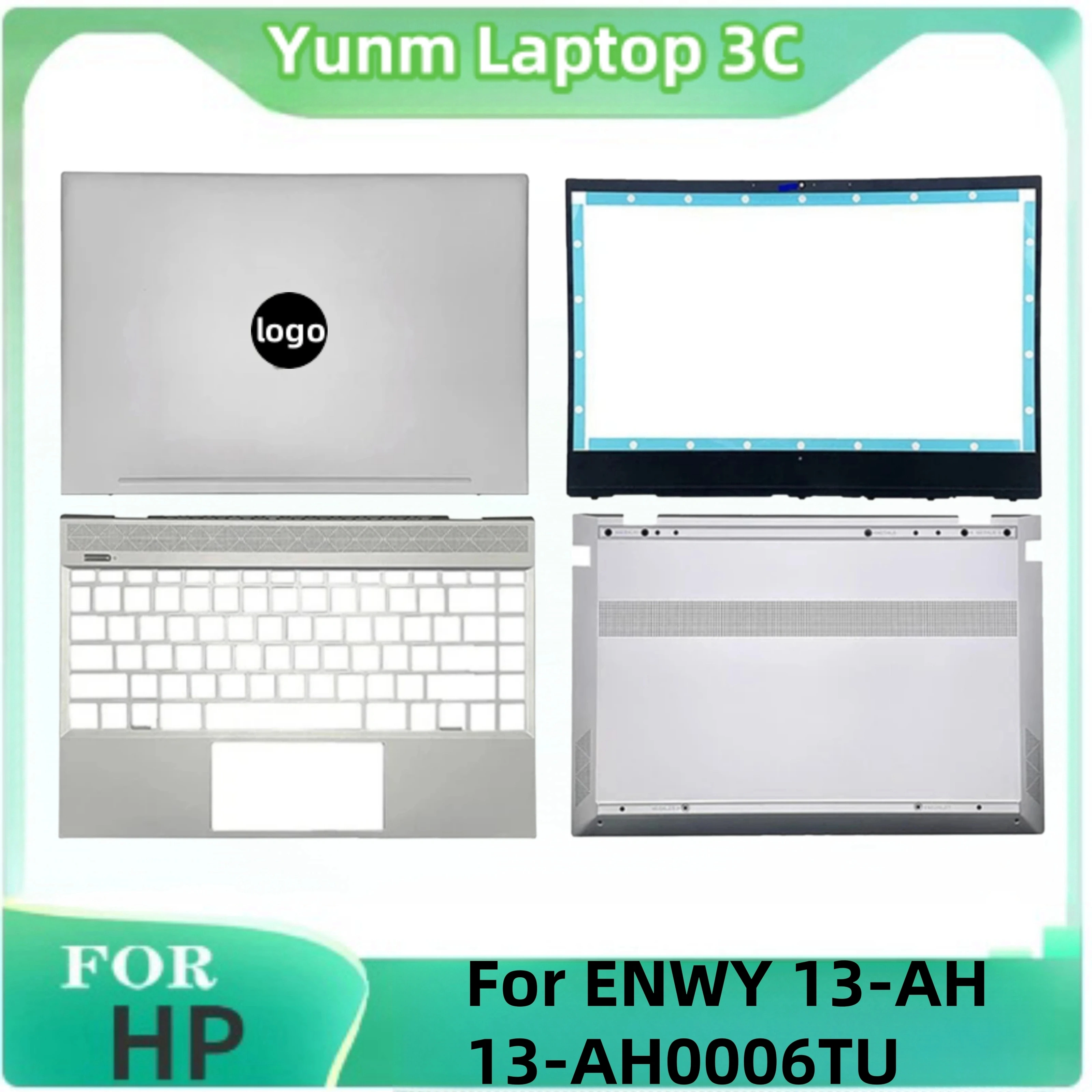 

New Original Laptop LCD Back Cover Front Bezel Palm Rest Bottom Case for HP ENVY 13-AH 13-AH0006TU TPN-W136 L24145-001 Silver