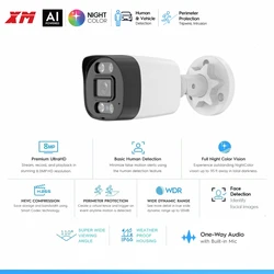 4K Poe Video Surveillance IP Camera Onvif Audio 48V POE/DC 12V 3MP/4MP/5MP/8MP AI Color Night Bullet WaterProof security camera