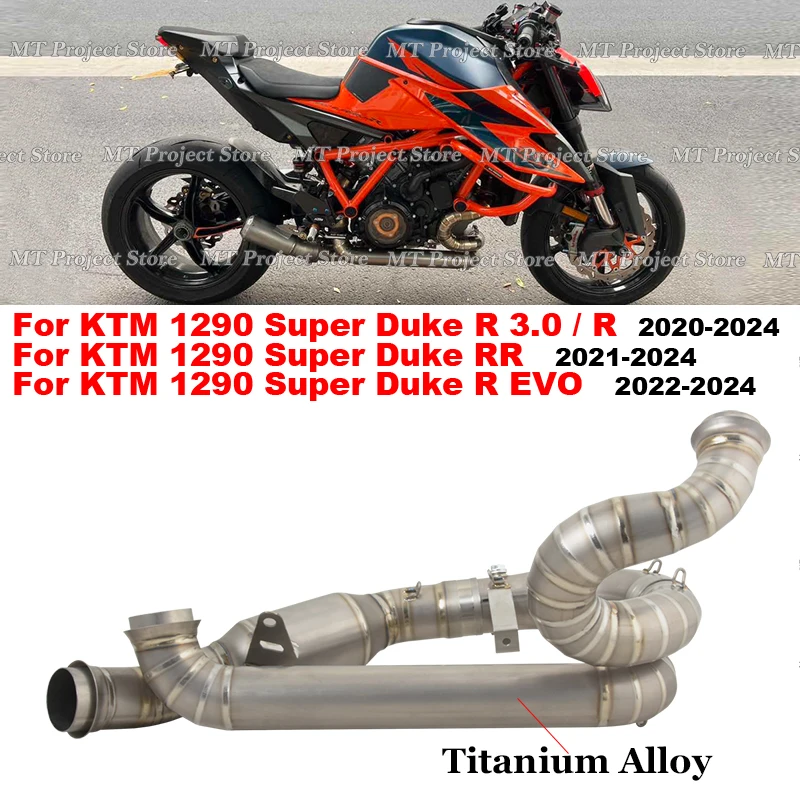 Sistema de Escape para motocicleta, tubo de enlace medio para KTM 1290, Super Duke R 3,0/RR 2020-2024, KTM 1290, Super Duke R EVO