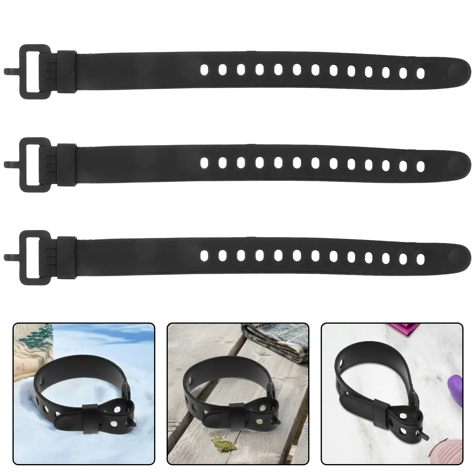 

4Pcs Adjustable Snowshoes Straps for Skiing Snowboard Bindings Ski Boot Holder Strap Cold Resistant Elastic Fastening Snowboard