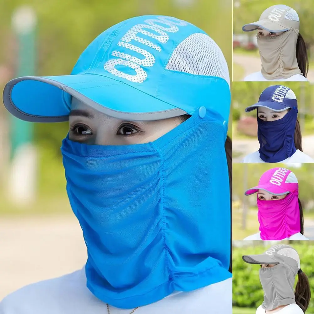 Women Detachable Wide Brim UV Protection Beach Cap Shade Hat Sunshade Sun Hat Baseball Cap