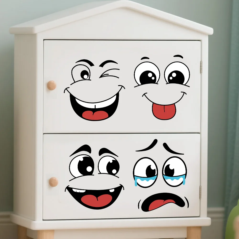 Funny Expressions Wall Stickers For Kids Rooms Girl Bedroom Home Wardrobe Wall Decor Self Adhesive Vinyl Sticker Wallpapers view 6
