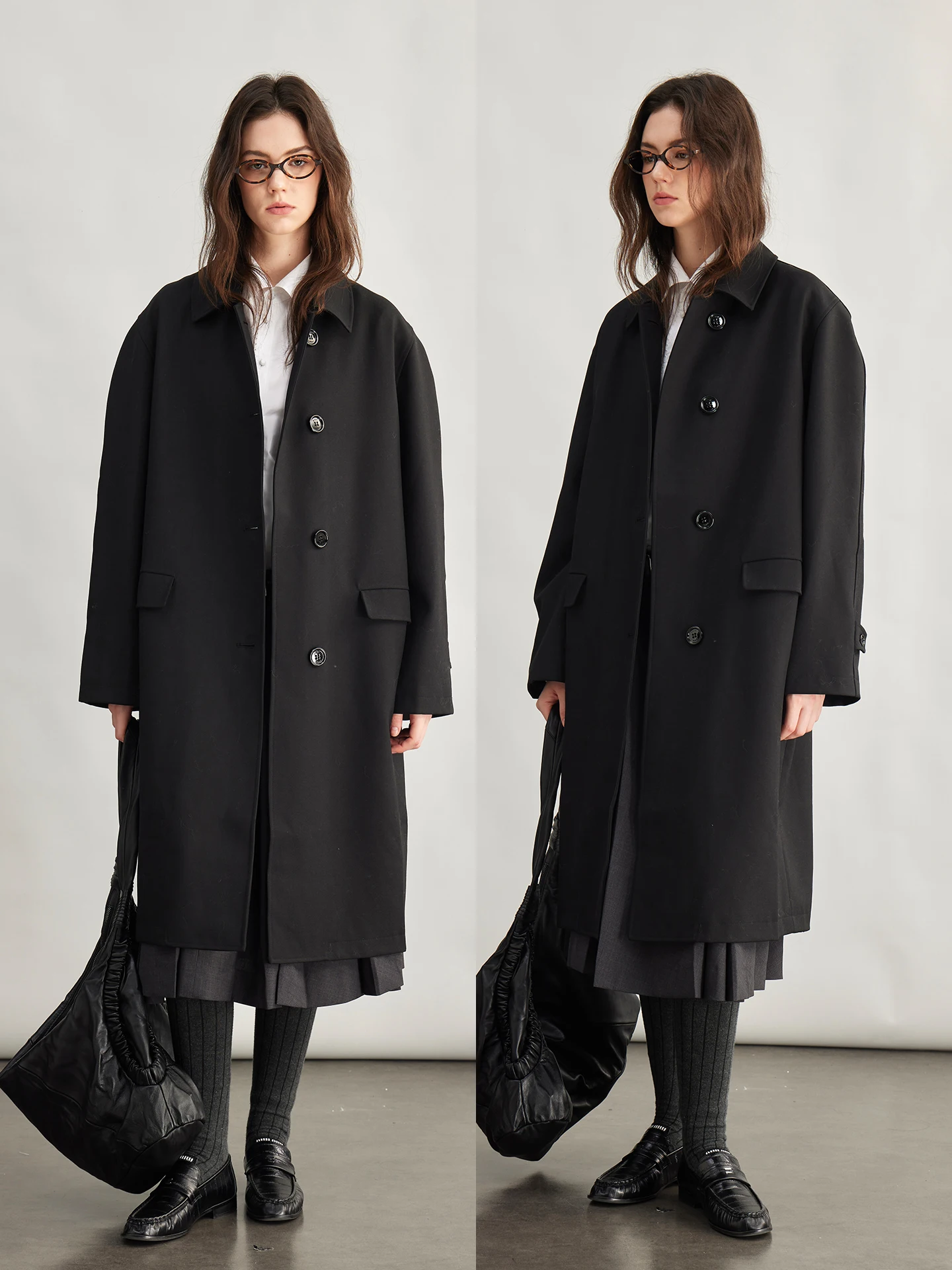 

Длинное шерстяное пальто Ele 3ONE Premium из тонкой пряжи, с одной пуговицей, в стиле Miu, для повседневной носки, женская мода