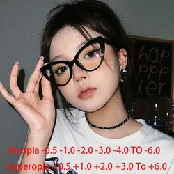 Triangular Cat Eye Frame Clear Lens Glasses Myopia Nerd Spectacles -0.5 -1.0 -2.0 to -6.0, Butterfly Hyperopia +0.5 to +6.0