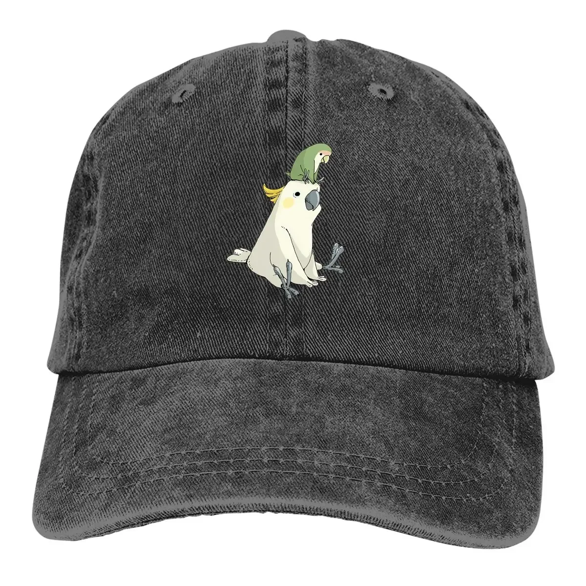 

Cockatiel Mom and Baby Baseball Caps Peaked Cap Parrot Birds Pet Sun Shade Hats for Men