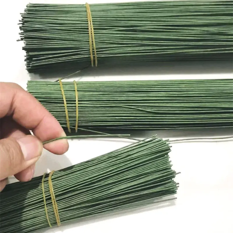 

100Pcs Floral Wire High Quality Paper Covered Iron Wire Florist Stems Picks For DIY Crafts Making Flower Arrangement Supplies