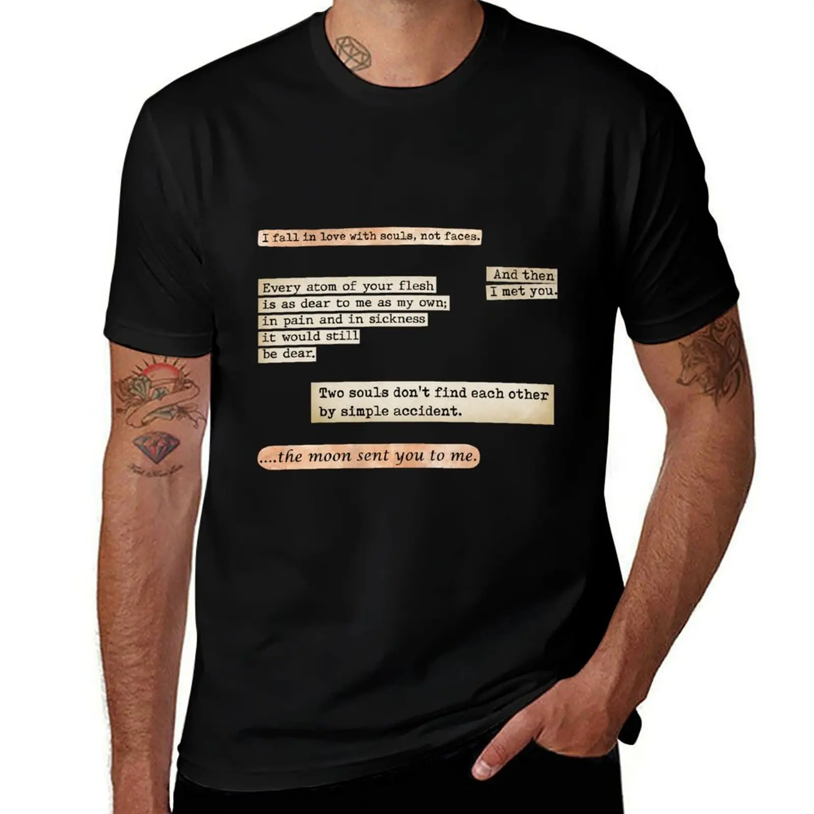 Literature love quotes, valentines quotes for journaling, scrapbooking T-Shirt Casual Trendy Short Sleeve T-Shirt