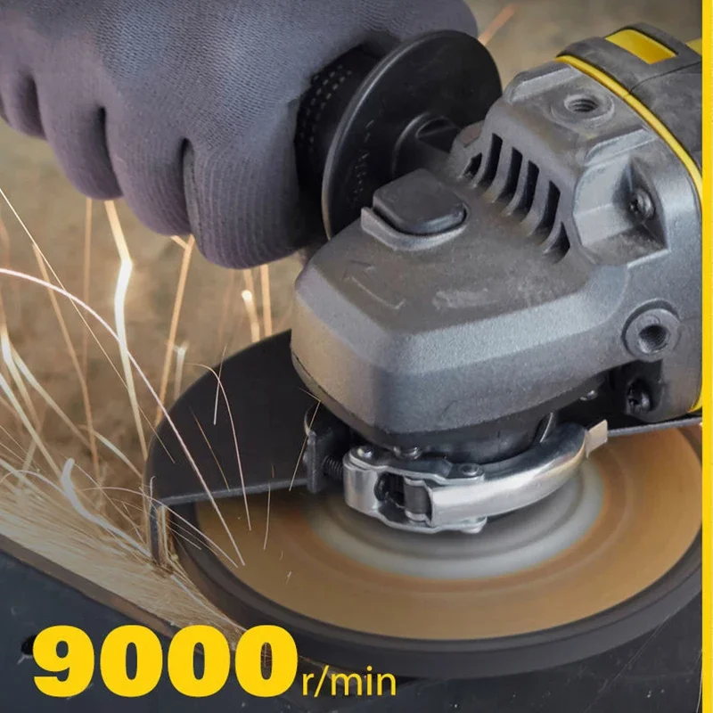 Stanley Cordless Angle Grinder Brush Motor SCG400 100x16mm High Speed 9000rpm Low Vibration 6.7m/s2 PowerShare 20v Battery