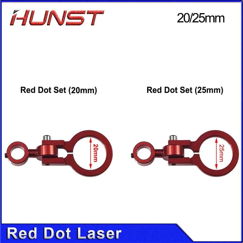 HUNST Dia: 20/25mm Red Dot Holder Set DC 5V Moduł diodowy Pozycjonowanie urządzeń dla majsterkowiczów Grawerowanie laserowe Co2 Głowica tnąca