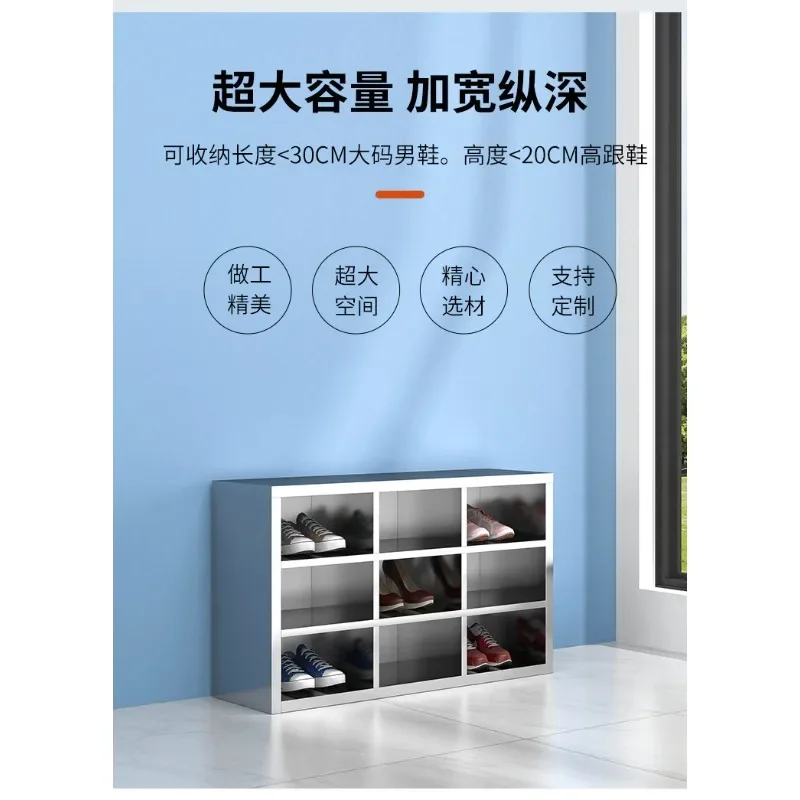 304 stainless steel shoe cabinet single-sided double-sided shoe changing stool food factory employees multi-layer disinfection s