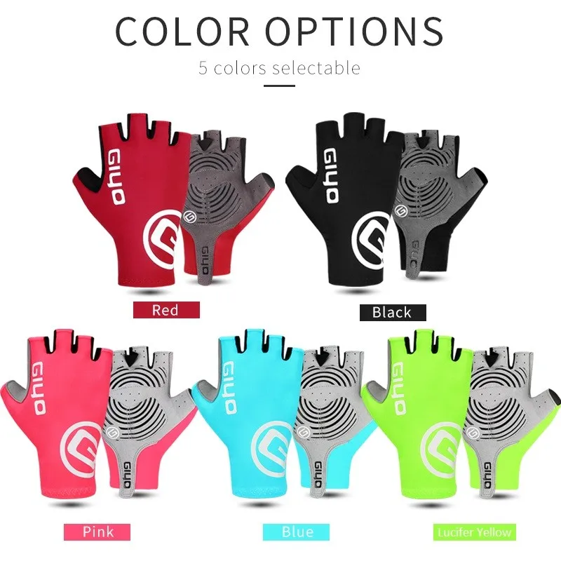 Giyo Break Wind Cycling Half Finger Gloves Anti-slip Bicycle Mittens Racing Road Bike Glove MTB Biciclet Guantes Ciclismo